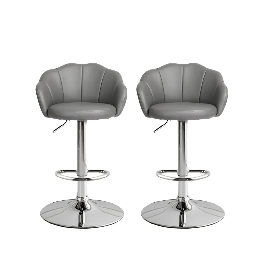 2x bar stools kitchen gas lift grey 2x bar stools kitchen gas lift grey