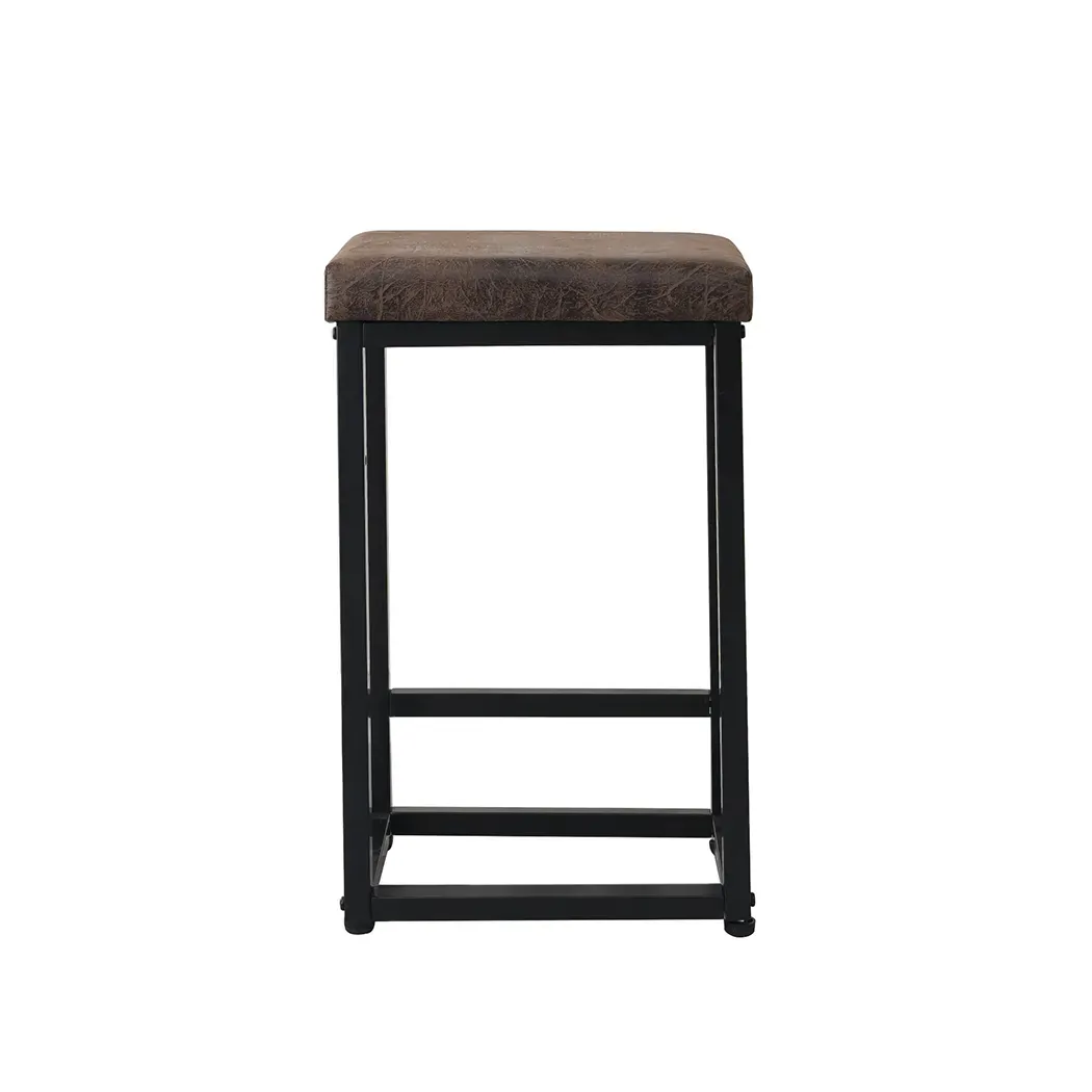 2x bar stools pu leather metal 2x bar stools pu leather metal
