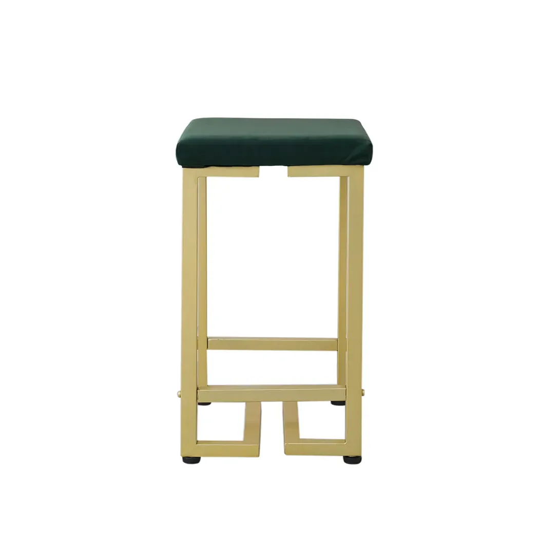 2x bar stools velvet backless 2x bar stools velvet backless