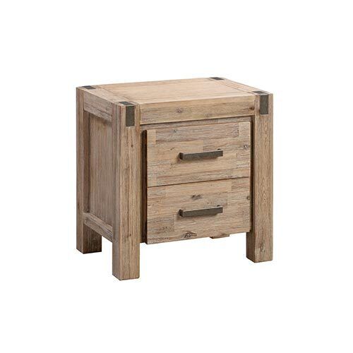 Bedside Table 2 drawers Night Stand in Solid Acacia Wood Oak Colour Bedside Table 2 drawers Night Stand in Solid Acacia Wood Oak Colour