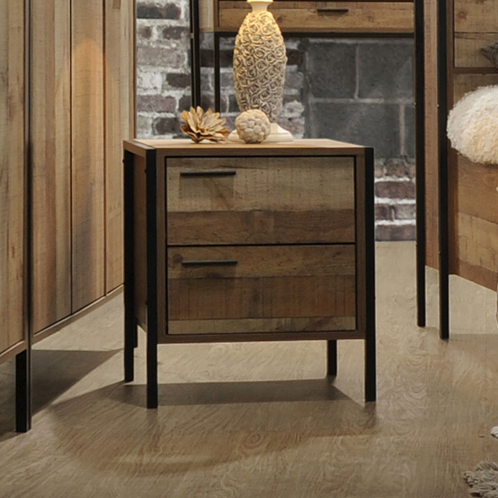 Mascot Bedside Table Oak Mascot Bedside Table Oak