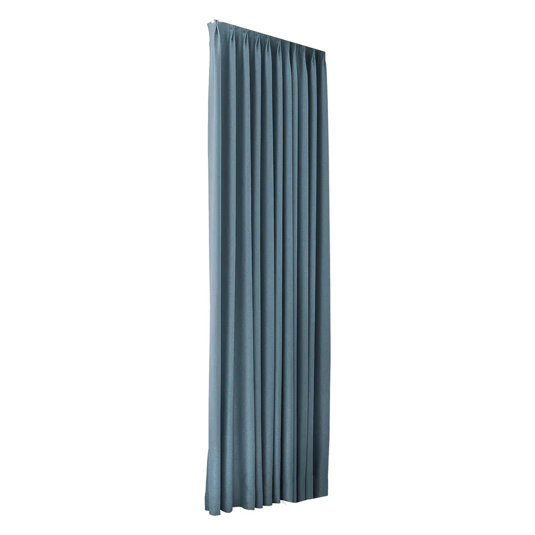 2xblockout curtains chenille 132x250 blue 2xblockout curtains chenille 132x250 blue