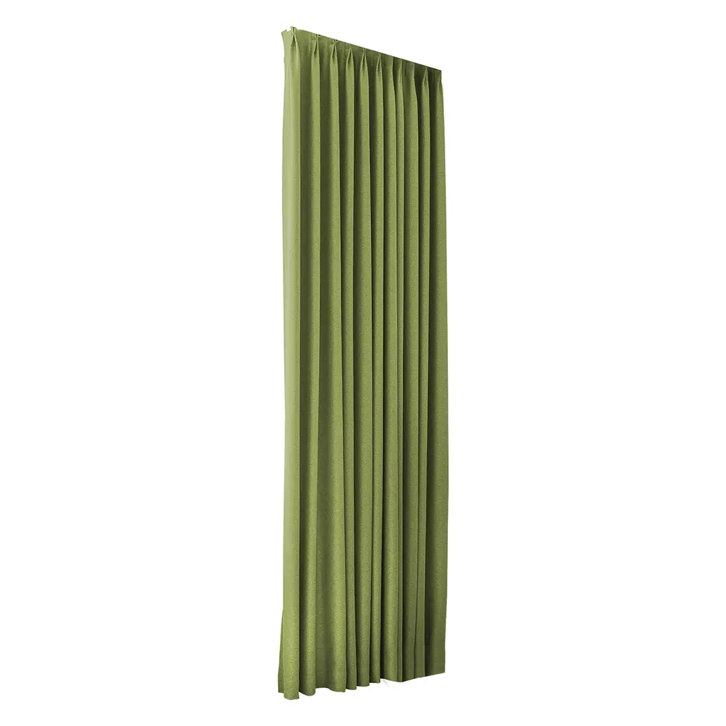 2xblockout curtains chenille 132x250 green 2xblockout curtains chenille 132x250 green