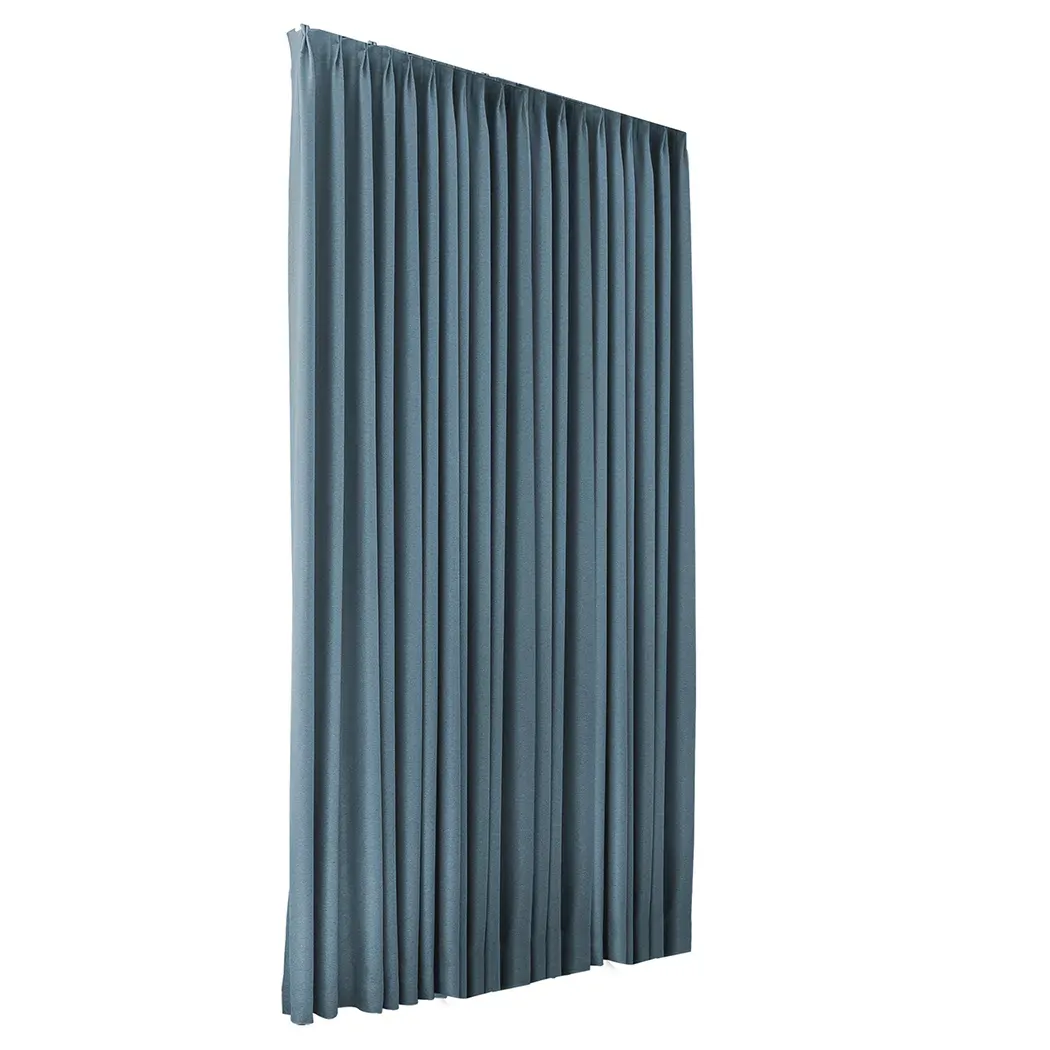 2xblockout curtains chenille 240x250 blue 2xblockout curtains chenille 240x250 blue