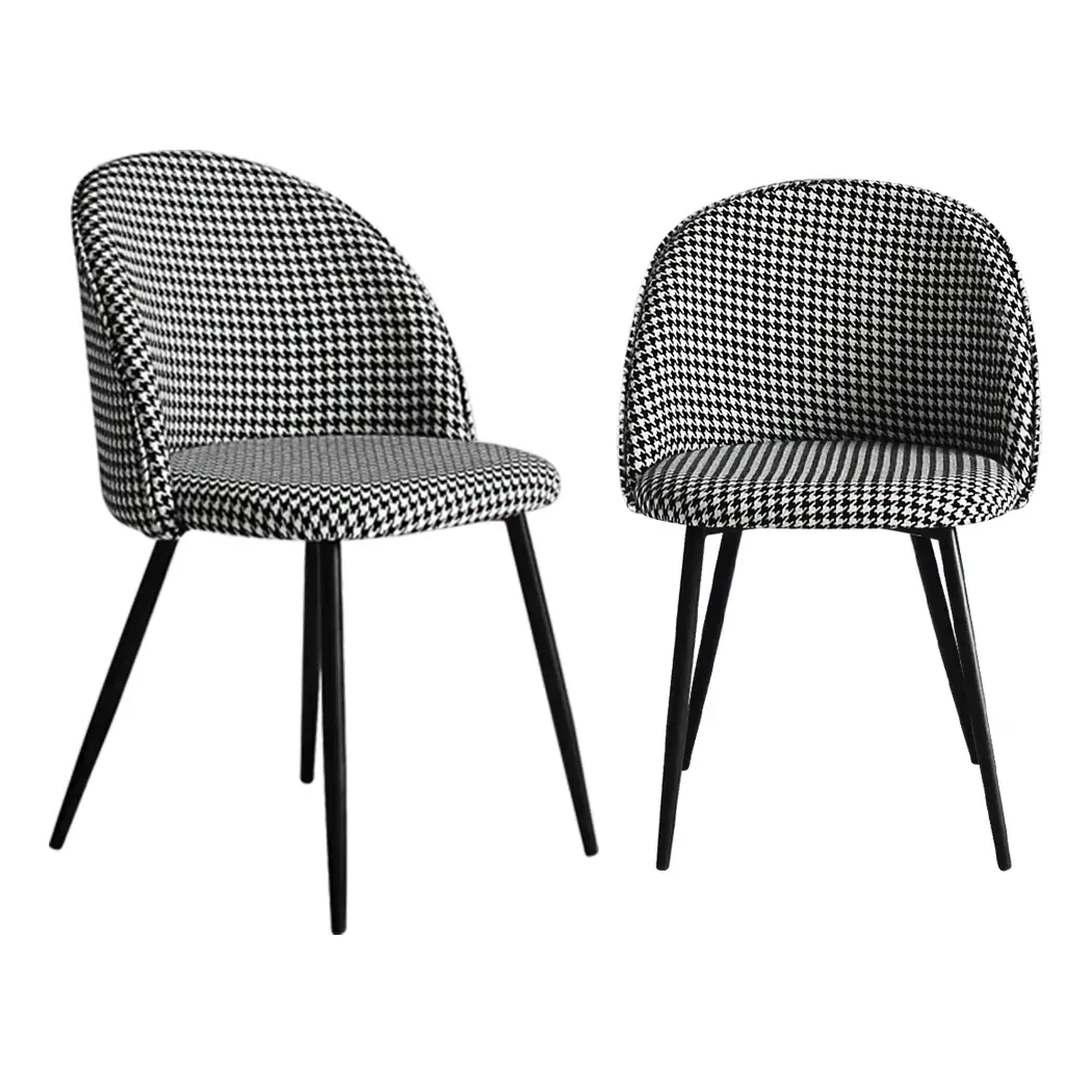 2x dining chairs kitchen cafe black and white 2x dining chairs kitchen cafe black and white