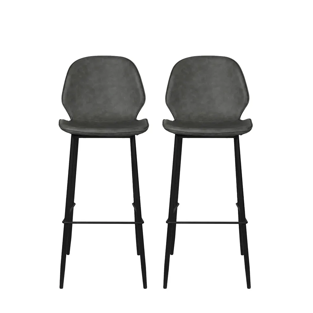 2x bar stool barstools counter grey 2x bar stool barstools counter grey