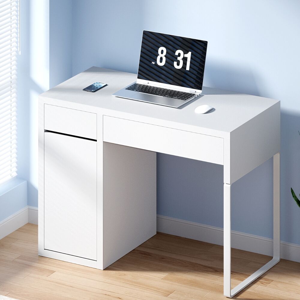 Artiss Computer Desk Drawer Cabinet White Artiss Computer Desk Drawer Cabinet White