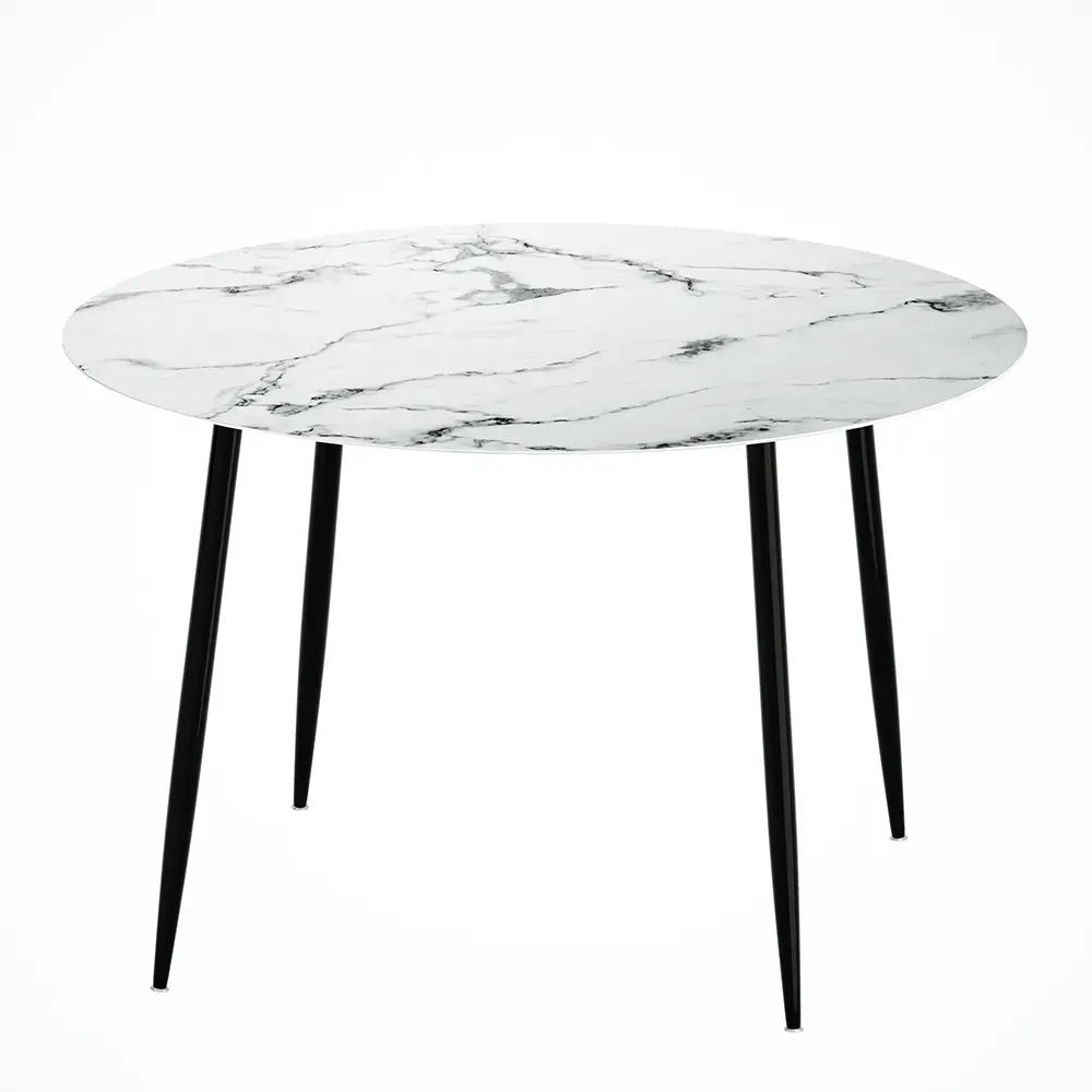 Dining Table Round Marble Effect 110CM Dining Table Round Marble Effect 110CM