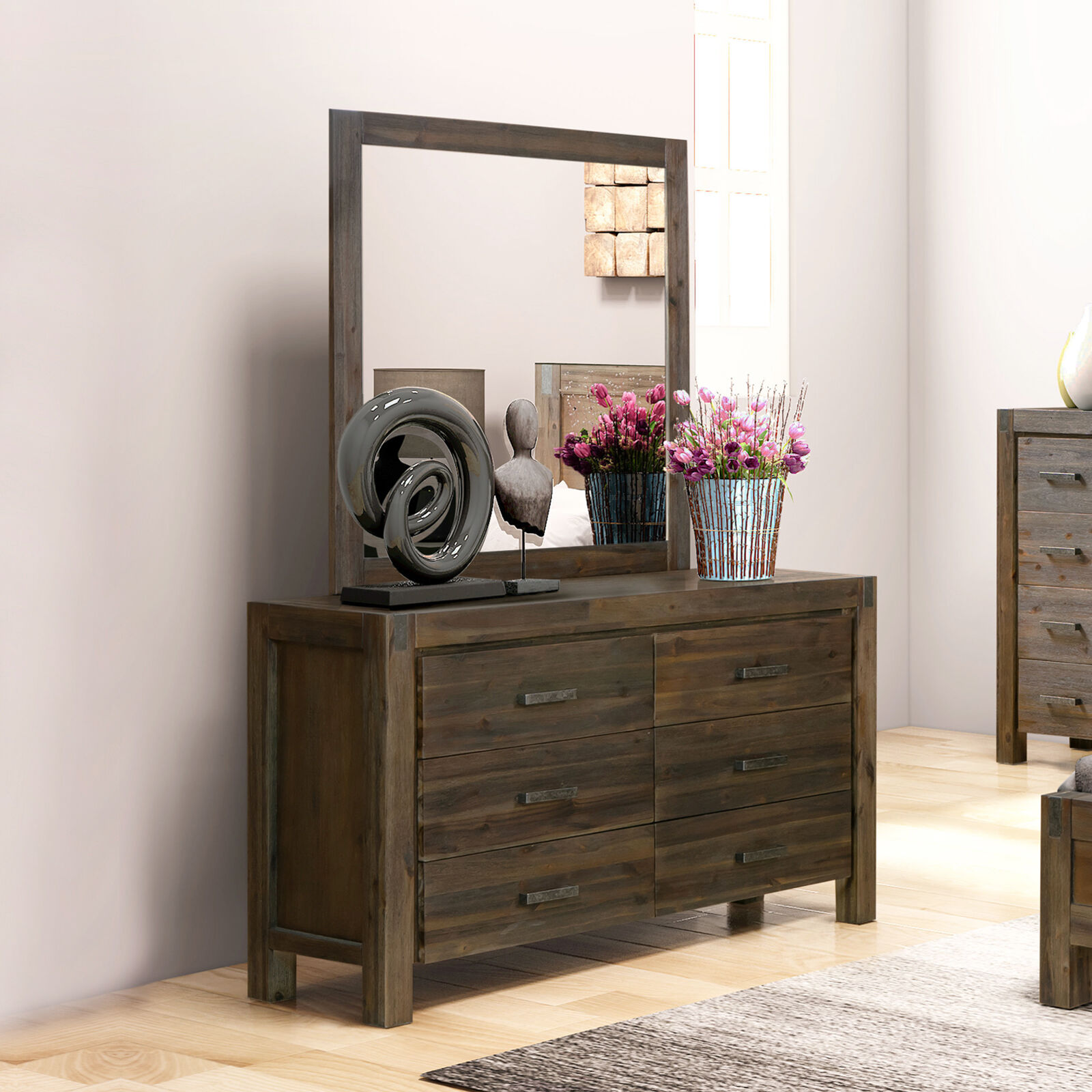 Nowra Dresser Chocolate With Mirror Nowra Dresser Chocolate With Mirror
