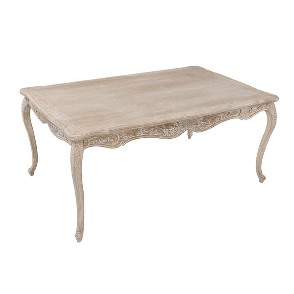 Lille Dining Table Large White Washed Wooden Lille Dining Table Large White Washed Wooden