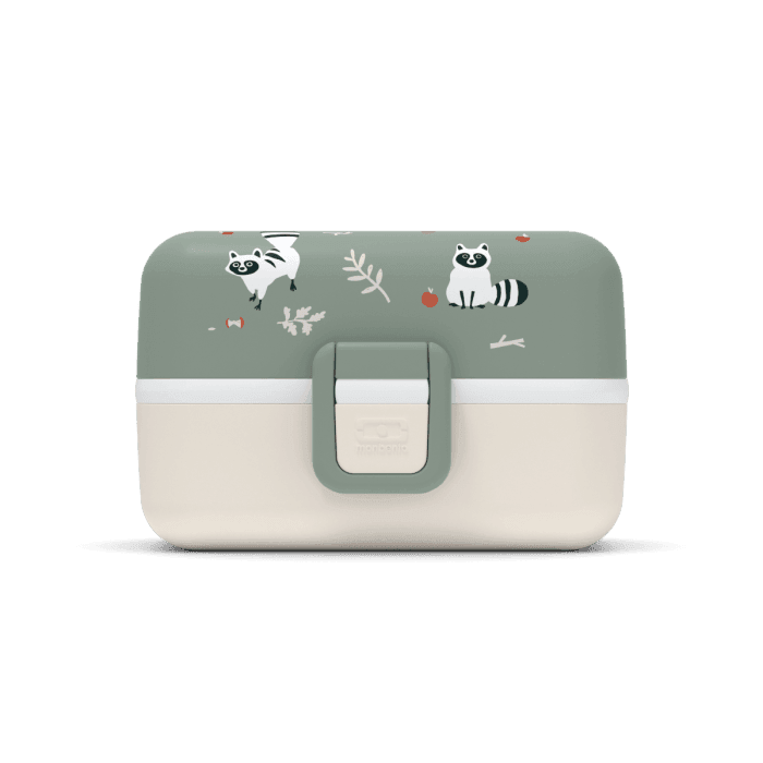 Tresor Graphic Kidss Bento Box- Green Raccoon Green Raccoon Tresor Graphic Kidss Bento Box- Green Raccoon Green Raccoon