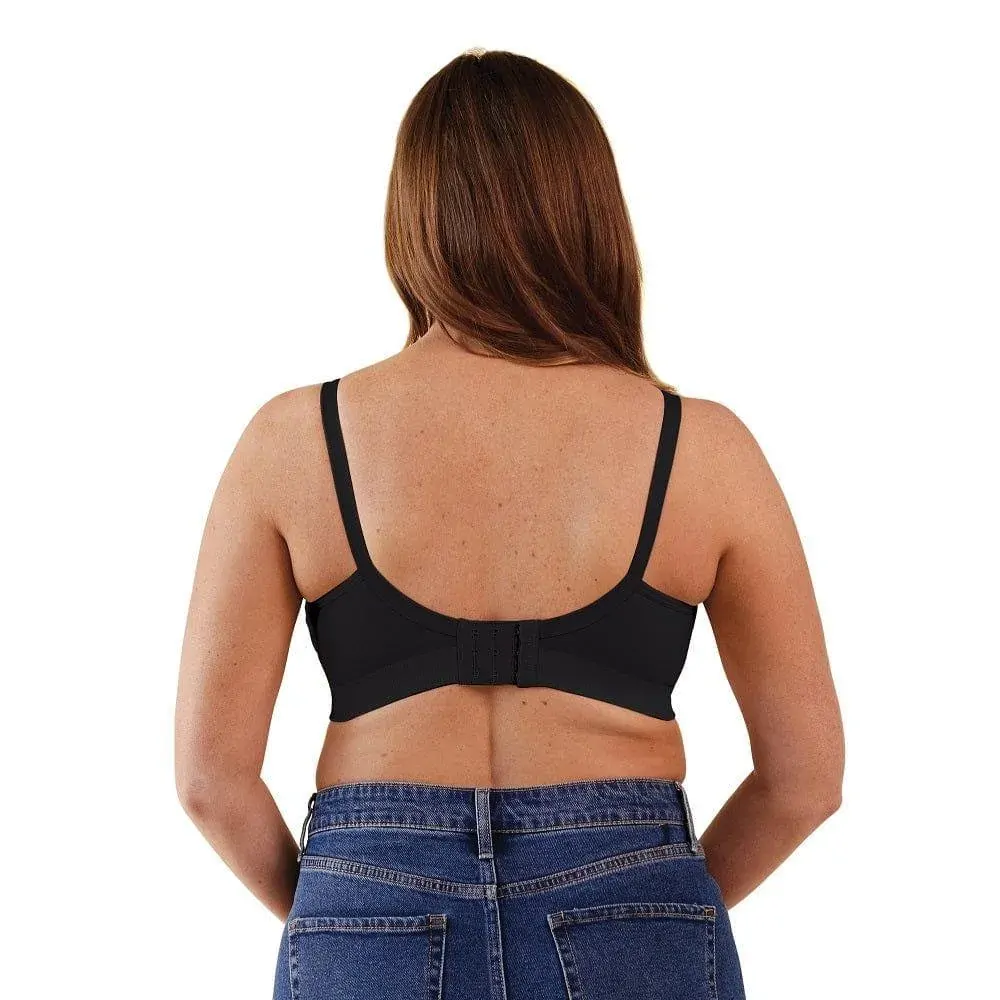 Silk Seamless Sheer Nursing Bra Black S Silk Seamless Sheer Nursing Bra Black S