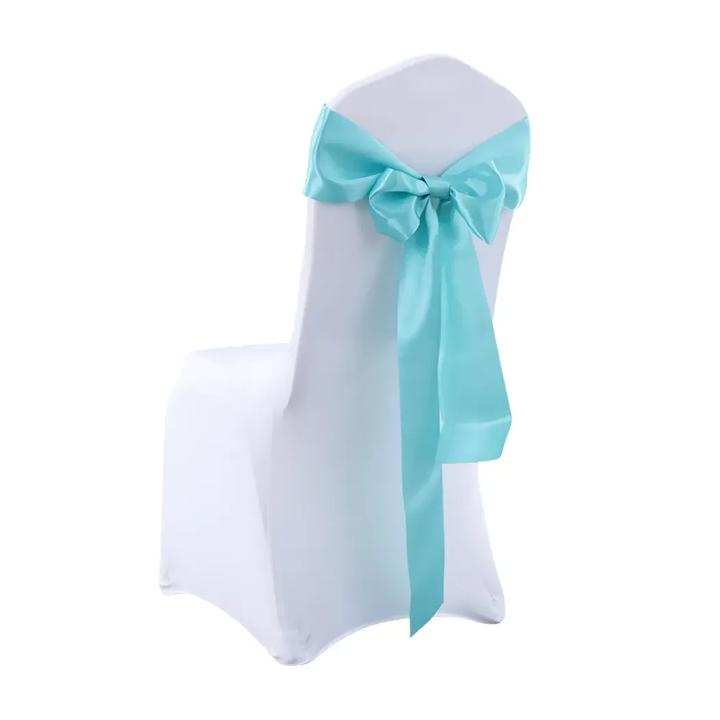 50x Satin Chair Sashes Cloth Cover Wedding Tiffany 50x Satin Chair Sashes Cloth Cover Wedding Tiffany