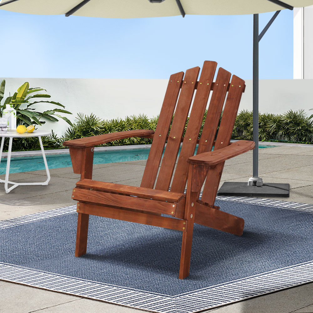 Adirondack Outdoor Chairs Wooden Beach Chair Patio Furniture Garden Brown Adirondack Outdoor Chairs Wooden Beach Chair Patio Furniture Garden Brown
