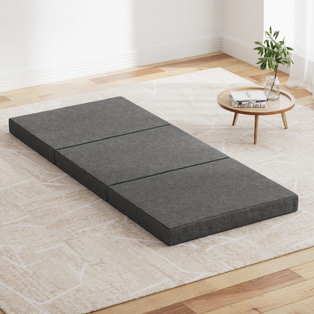 Foldable Mattress Folding Foam Bed Single Grey Foldable Mattress Folding Foam Bed Single Grey