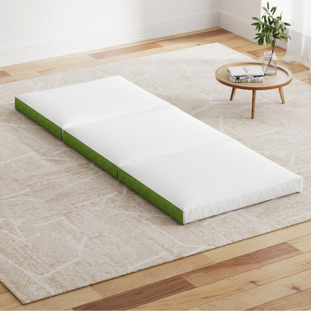 Bedding Foldable Mattress Folding Foam Trifold Green Bedding Foldable Mattress Folding Foam Trifold Green