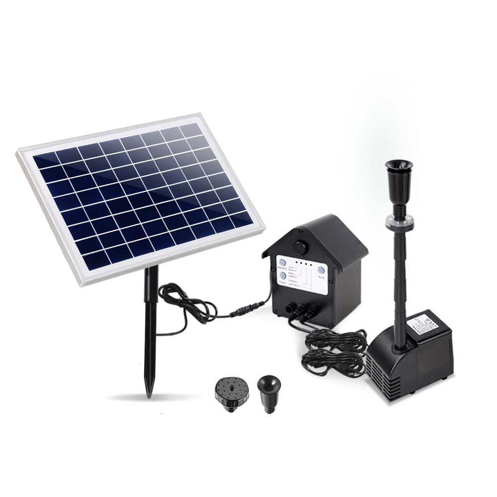Gardeon Solar Pond Pump Submersible Water Fountain with Battery Kit LED Lights 6.6FT Gardeon Solar Pond Pump Submersible Water Fountain with Battery Kit LED Lights 6.6FT
