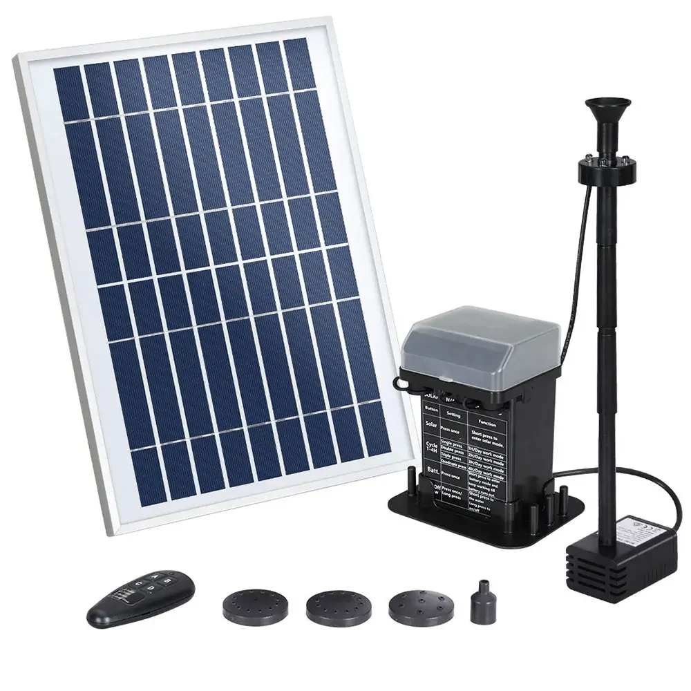 Gardeon Solar Pond Pump Submersible Fountain with Battery Kit LED Lights 5.2FT Gardeon Solar Pond Pump Submersible Fountain with Battery Kit LED Lights 5.2FT