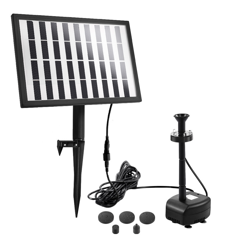 Solar Pond Pump with Battery LED Lights 4 FT Solar Pond Pump with Battery LED Lights 4 FT