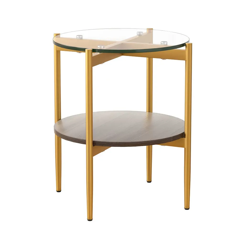 Coffee Table 45CM Round Tempered Glass Carol Coffee Table 45CM Round Tempered Glass Carol