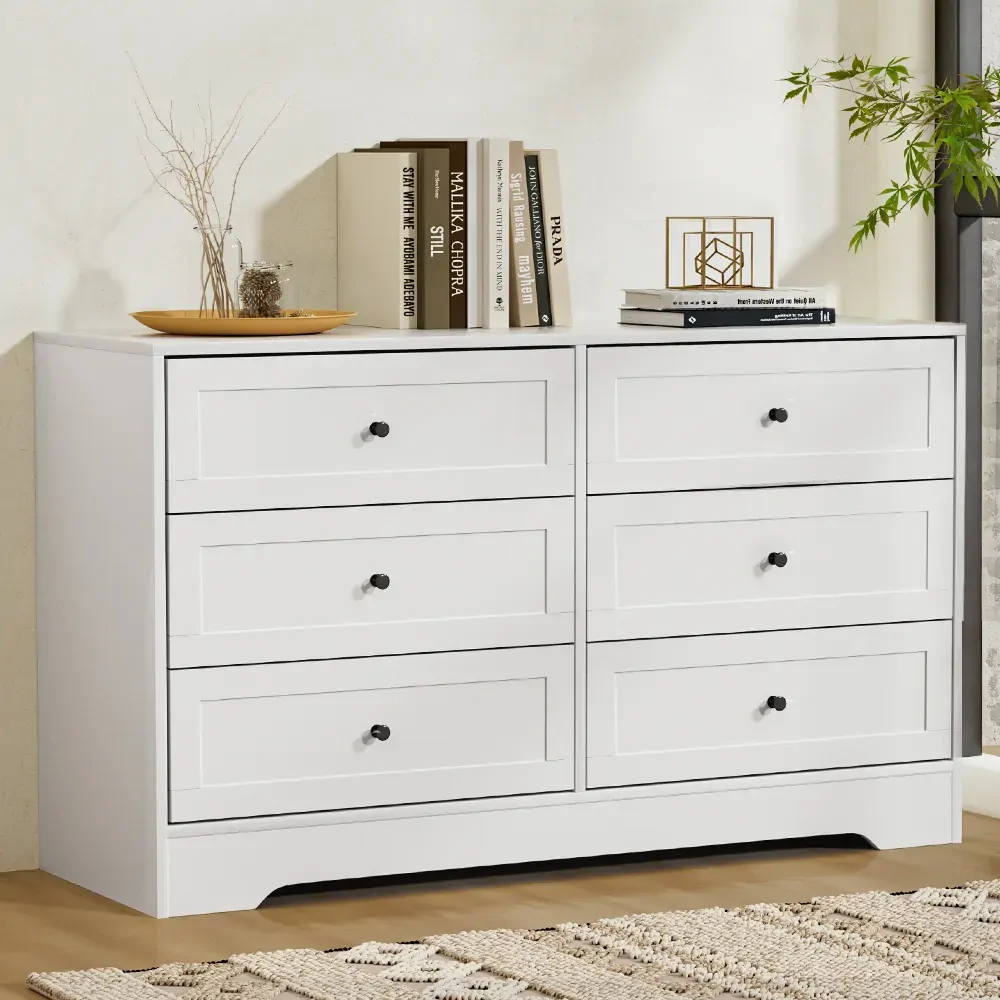 6 Chest of Drawers - LEIF White 6 Chest of Drawers - LEIF White