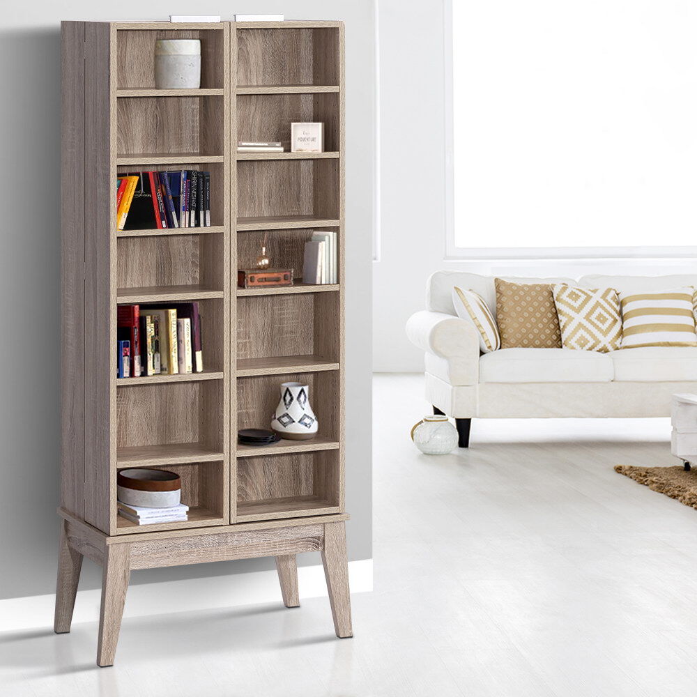 Bookshelf CD Storage Rack - BERG Oak Bookshelf CD Storage Rack - BERG Oak
