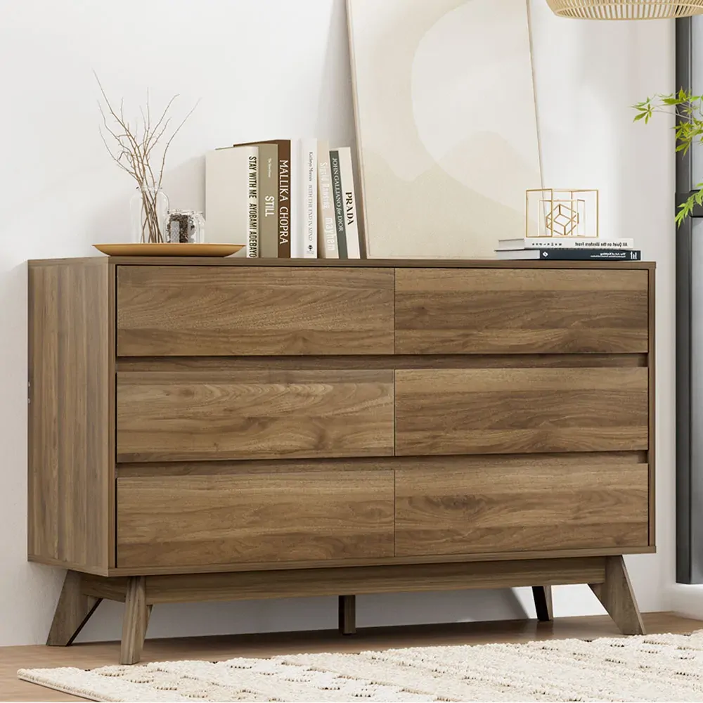 6 Chest of Drawers - XAVI Walnut 6 Chest of Drawers - XAVI Walnut