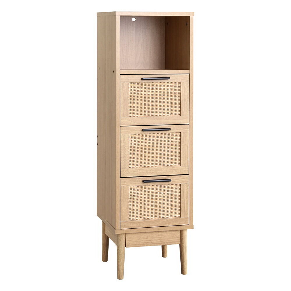 3 Chest of Drawers with Shelf - BRIONY Oak 3 Chest of Drawers with Shelf - BRIONY Oak