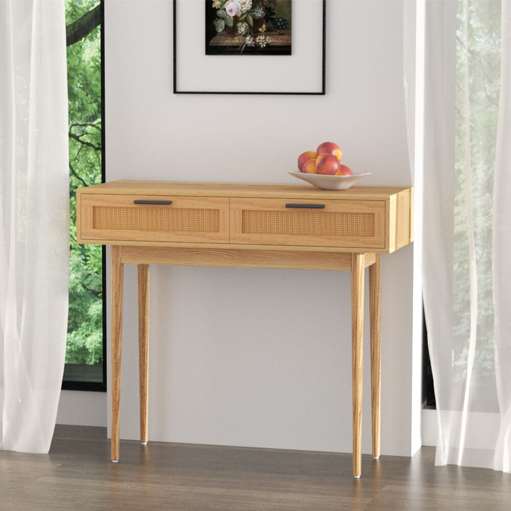 Console Table 2 Rattan Drawers Console Table 2 Rattan Drawers