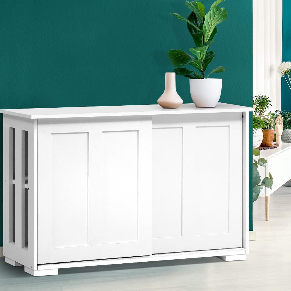 Artiss Buffet Sideboard Sliding Doors - SERA White Artiss Buffet Sideboard Sliding Doors - SERA White
