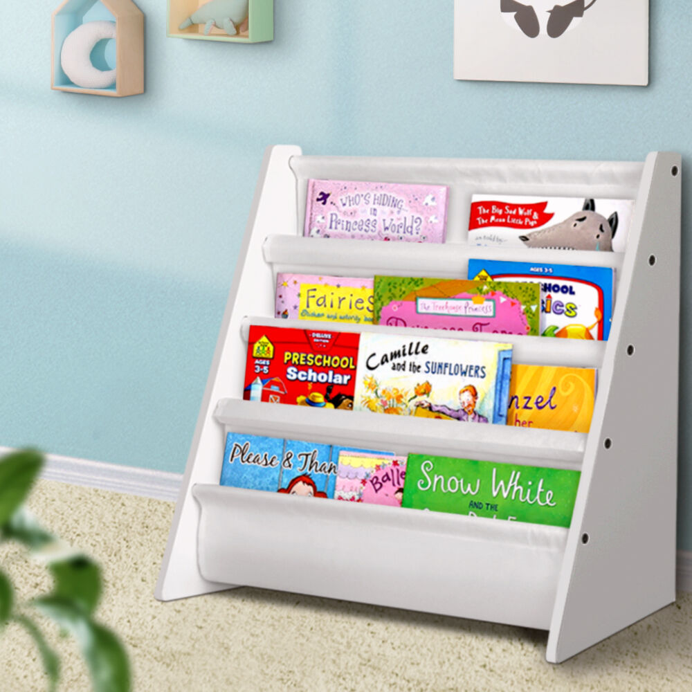4 Tiers Kids Bookshelf Magazine Shelf Children Bookcase Rack Organiser 4 Tiers Kids Bookshelf Magazine Shelf Children Bookcase Rack Organiser