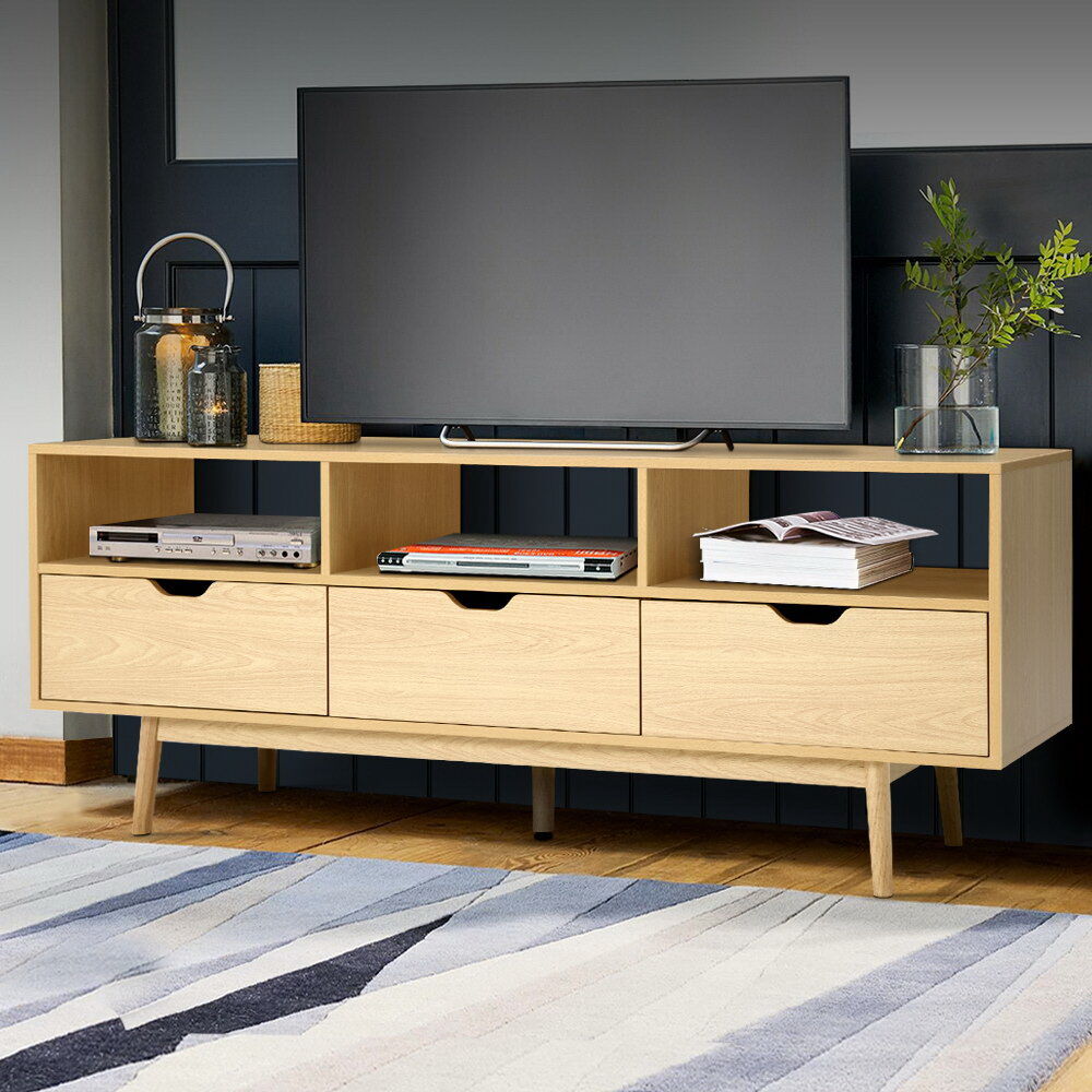 Artiss Wooden Scandinavian Entertainment Unit - Natural Artiss Wooden Scandinavian Entertainment Unit - Natural