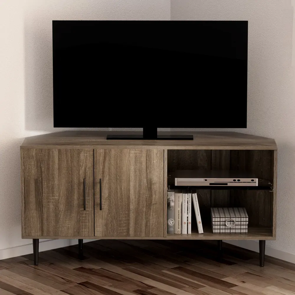 Corner Entertainment Unit Stand TV Cabinet Open Storage Shelf 120CM Corner Entertainment Unit Stand TV Cabinet Open Storage Shelf 120CM