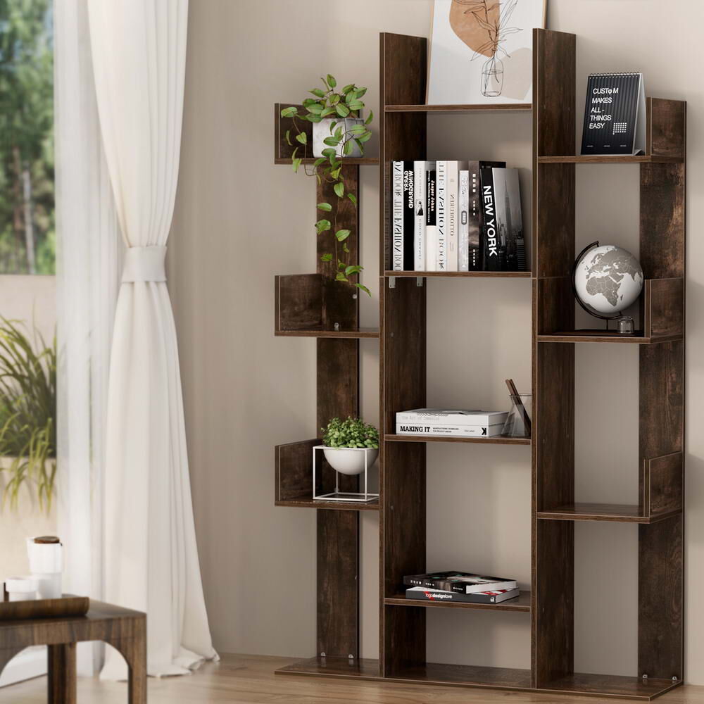 Artiss Tree-Shaped Bookshelf ROMI Walnut Artiss Tree-Shaped Bookshelf ROMI Walnut