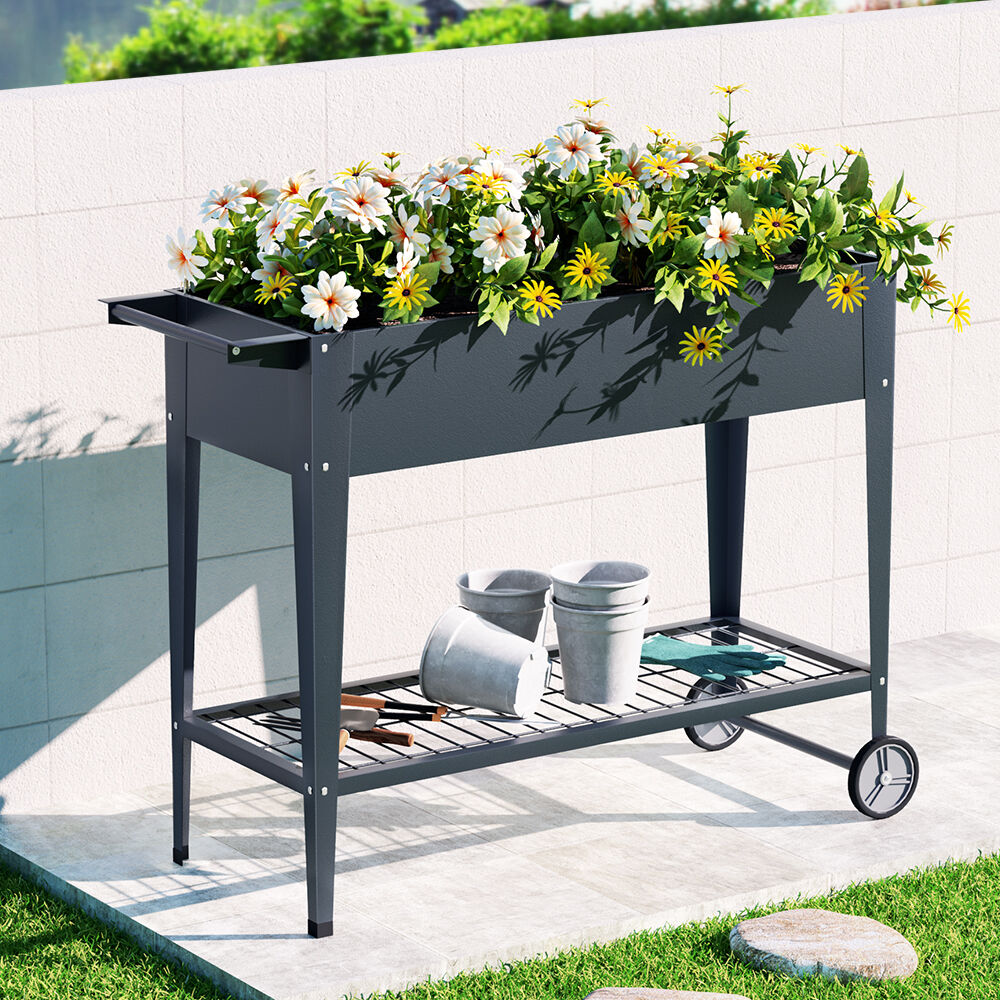 Green Fingers Garden Bed Elevated 100X40X80cm Planter Box Raised Container Herb Green Fingers Garden Bed Elevated 100X40X80cm Planter Box Raised Container Herb