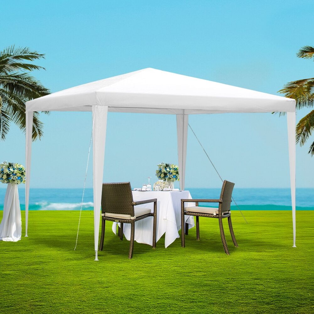 Gazebo 3x3m Wedding Party Marquee Tent Outdoor Event Camping Canopy Shade White Gazebo 3x3m Wedding Party Marquee Tent Outdoor Event Camping Canopy Shade White