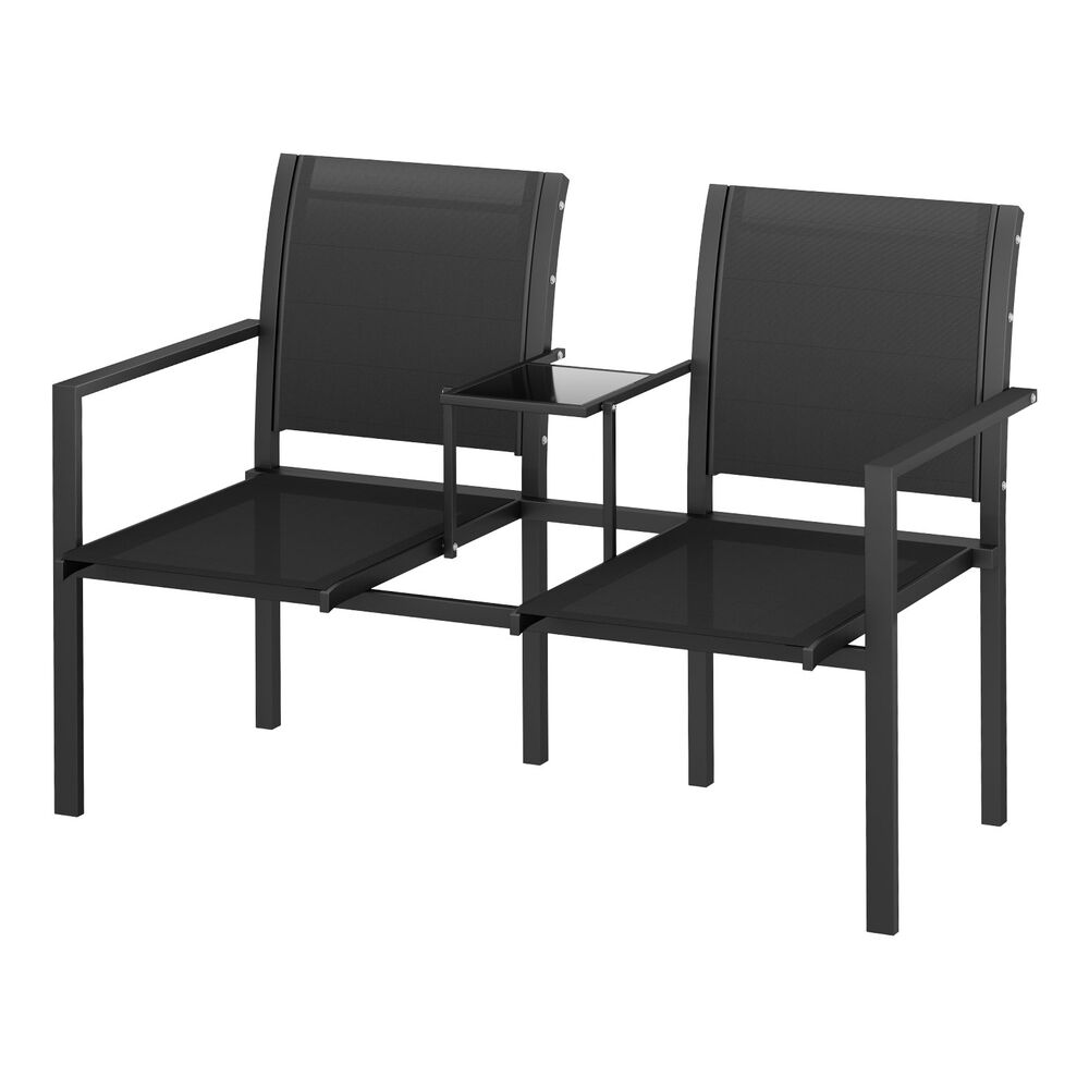 Gardeon Outdoor Garden Bench Seat Chair Table Loveseat Patio Furniture Park Gardeon Outdoor Garden Bench Seat Chair Table Loveseat Patio Furniture Park