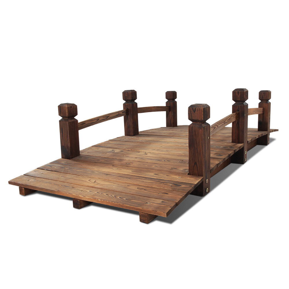 Gardeon Garden Decor Outdoor Ornament Wooden Bridge 160cm Gardeon Garden Decor Outdoor Ornament Wooden Bridge 160cm