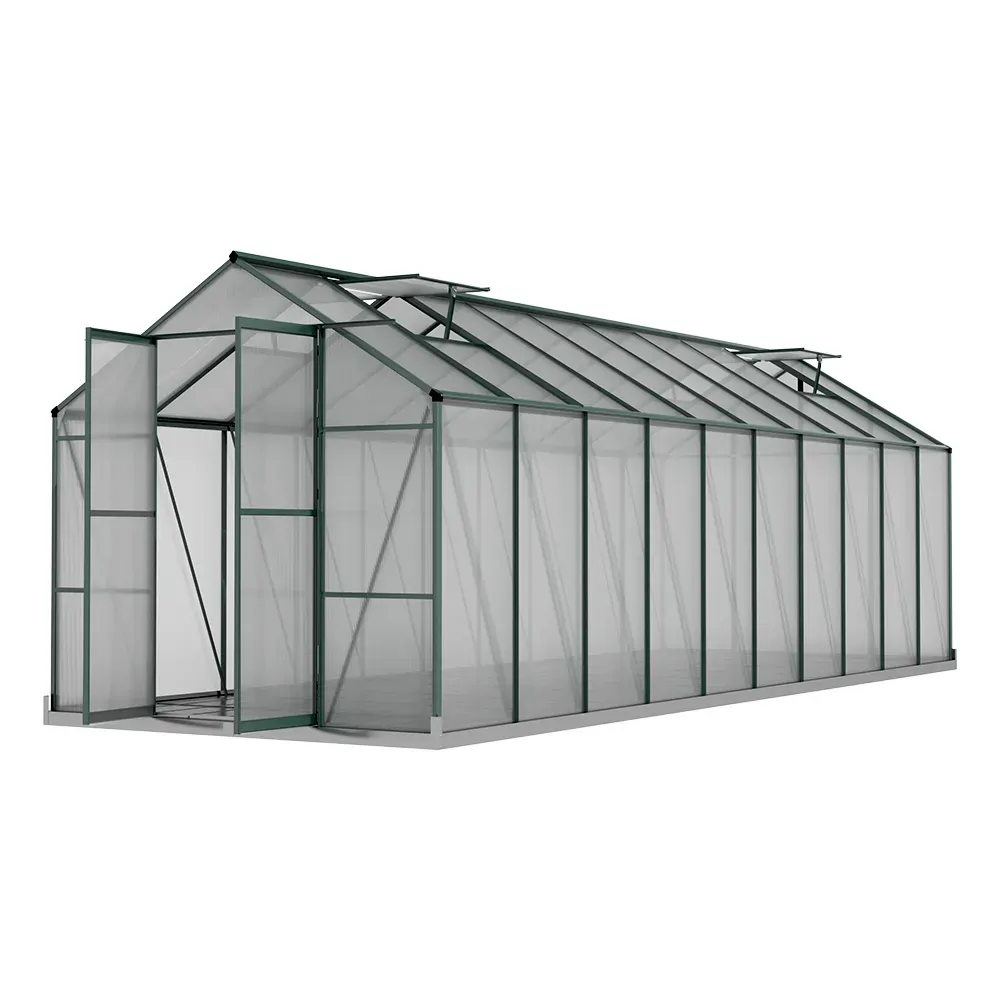 Greenhouse 6.3x2.44x2.1M Aluminium Polycarbonate Green House Garden Shed Greenhouse 6.3x2.44x2.1M Aluminium Polycarbonate Green House Garden Shed
