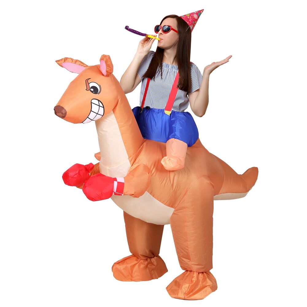 Inflatable Kangaroo Costume Adult Suit Blow Up Party Fancy Dress Halloween Cosplay Inflatable Kangaroo Costume Adult Suit Blow Up Party Fancy Dress Halloween Cosplay