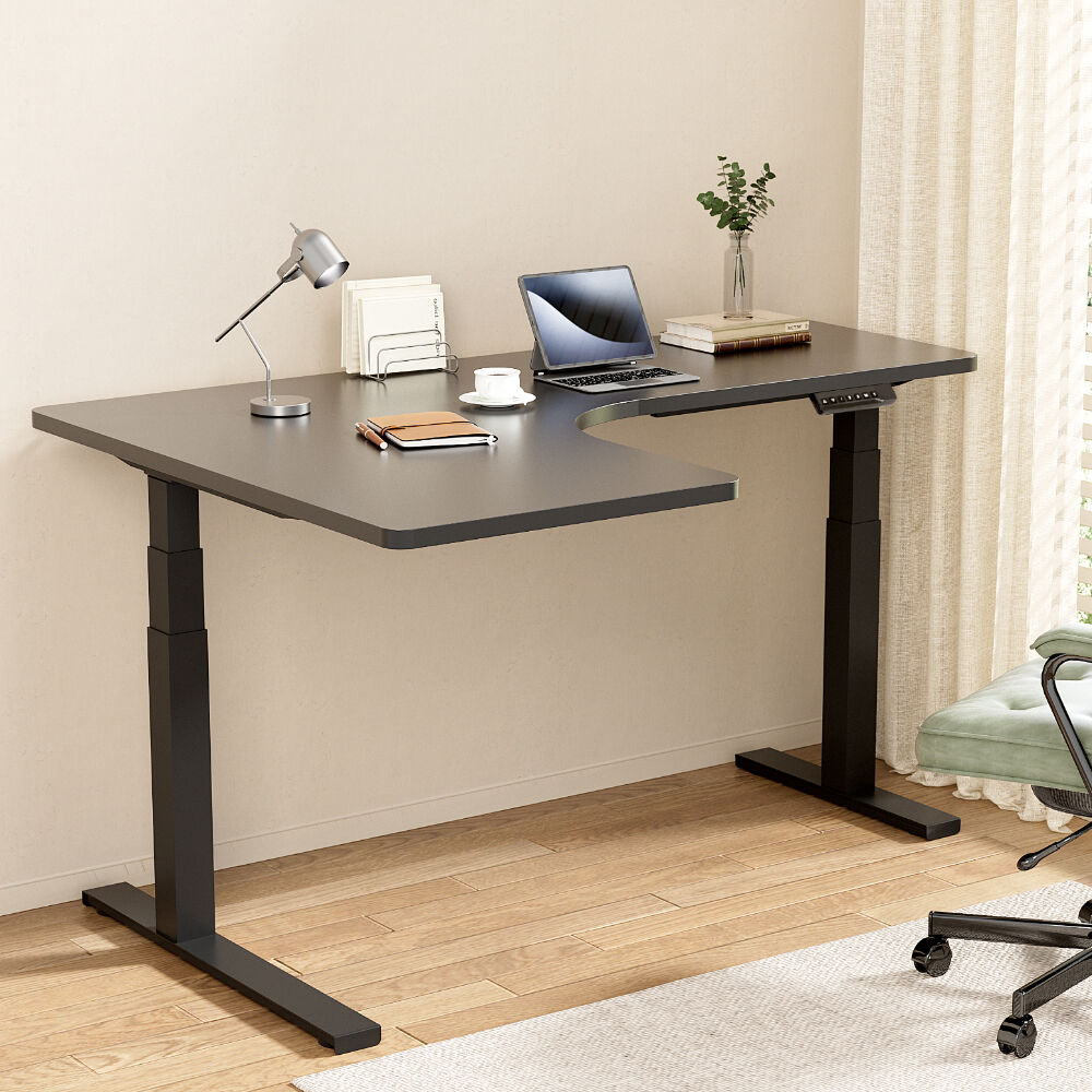 Artiss Standing Desks L-shape Motorised 160CM Black Artiss Standing Desks L-shape Motorised 160CM Black