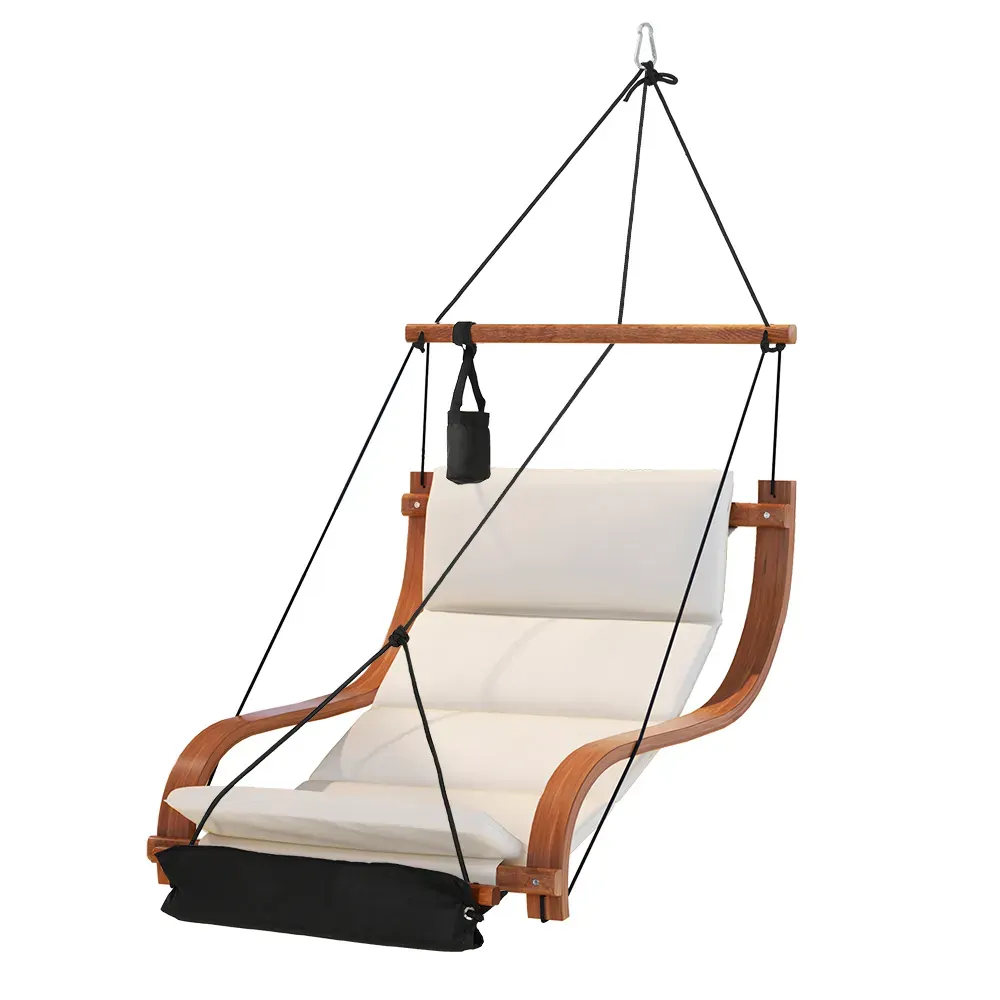Hammock Chair Wooden Hanging Indoor Outdoor Lounge Patio Hammock Chair Wooden Hanging Indoor Outdoor Lounge Patio