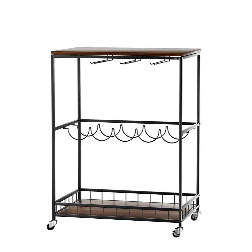 Wooden Bar Cart Drinks Trolley 3 Tire Wooden Bar Cart Drinks Trolley 3 Tire