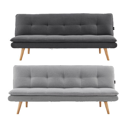 Heywood 3 Seater Linen Sofa Bed Couch Lounge Futon Heywood 3 Seater Linen Sofa Bed Couch Lounge Futon