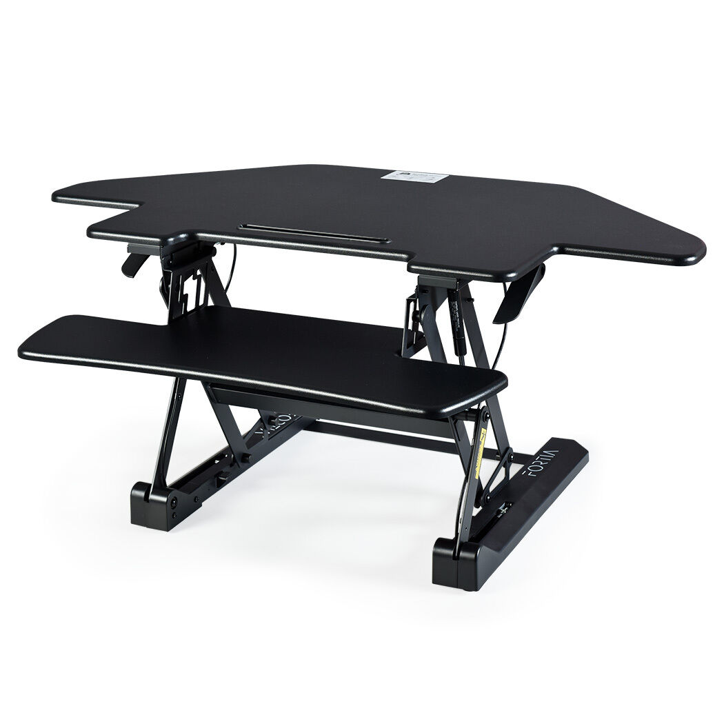 FORTIA Desk Riser Monitor Standing Stand For Corner Desk Adjustable FORTIA Desk Riser Monitor Standing Stand For Corner Desk Adjustable