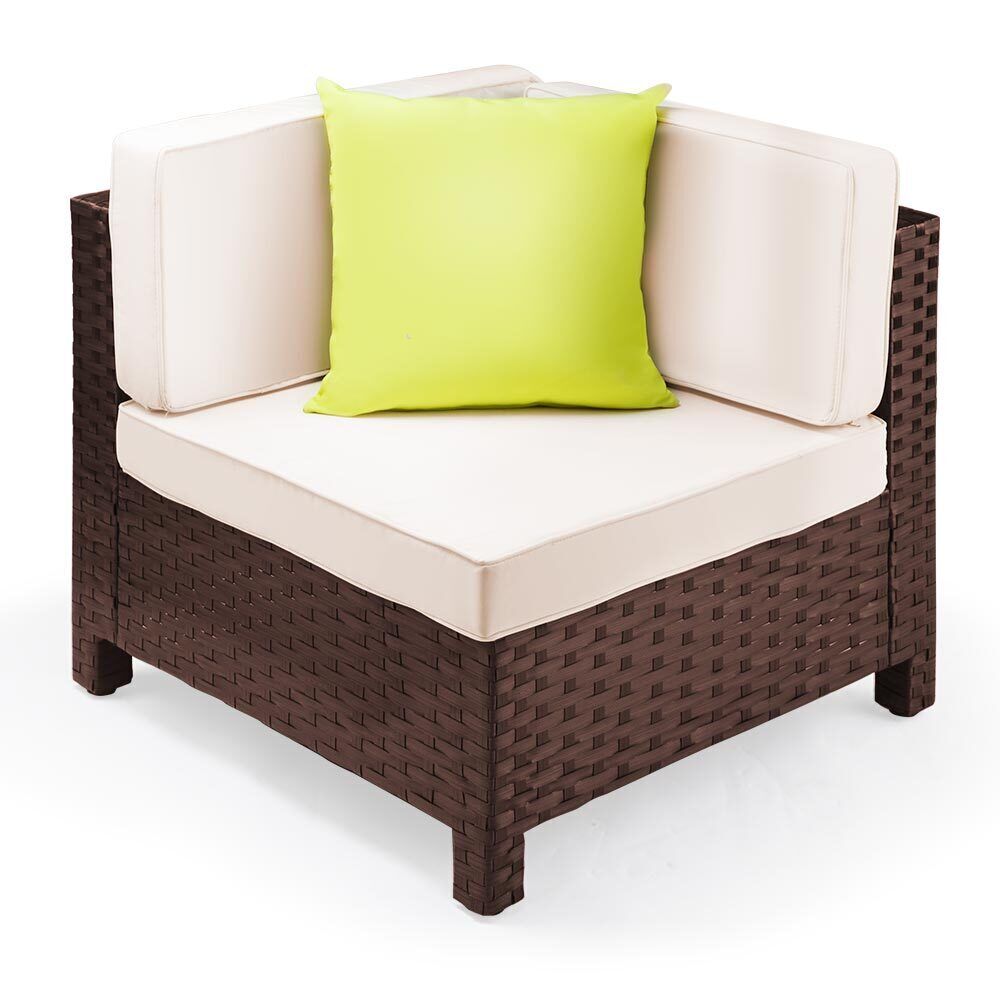 LONDON RATTAN 1pc Sofa Outdoor Furniture Setting -Corner Garden Lounge Chair LONDON RATTAN 1pc Sofa Outdoor Furniture Setting -Corner Garden Lounge Chair