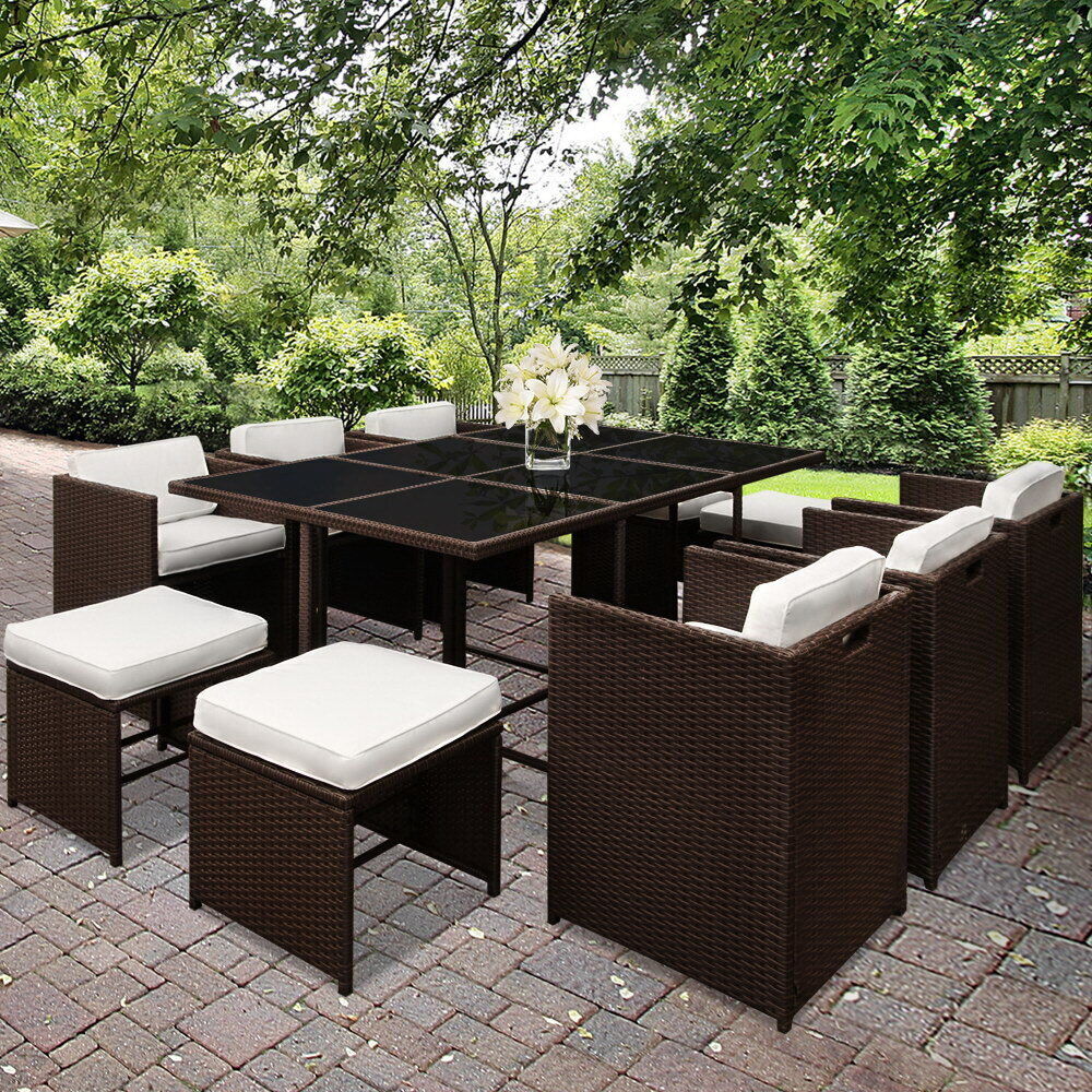 11 Piece PE Wicker Outdoor Dining Set 11 Piece PE Wicker Outdoor Dining Set