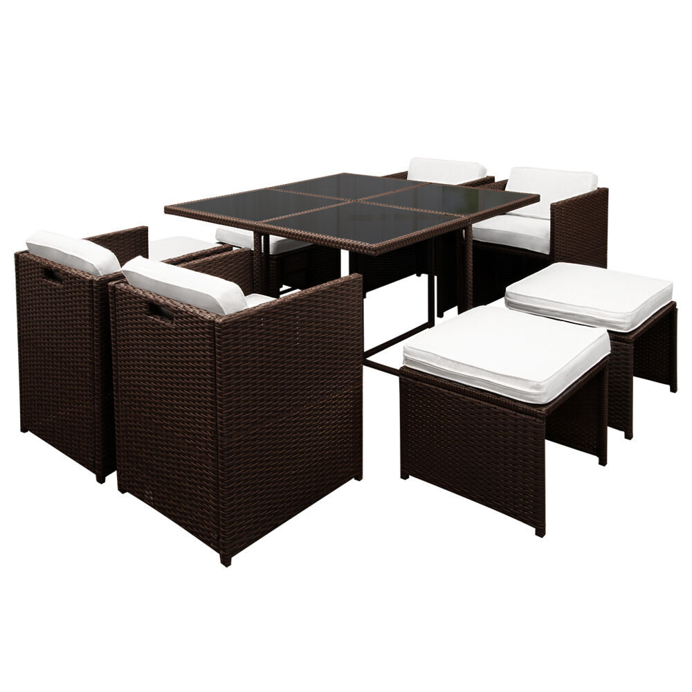 9 Piece Wicker Outdoor Dining Set 9 Piece Wicker Outdoor Dining Set