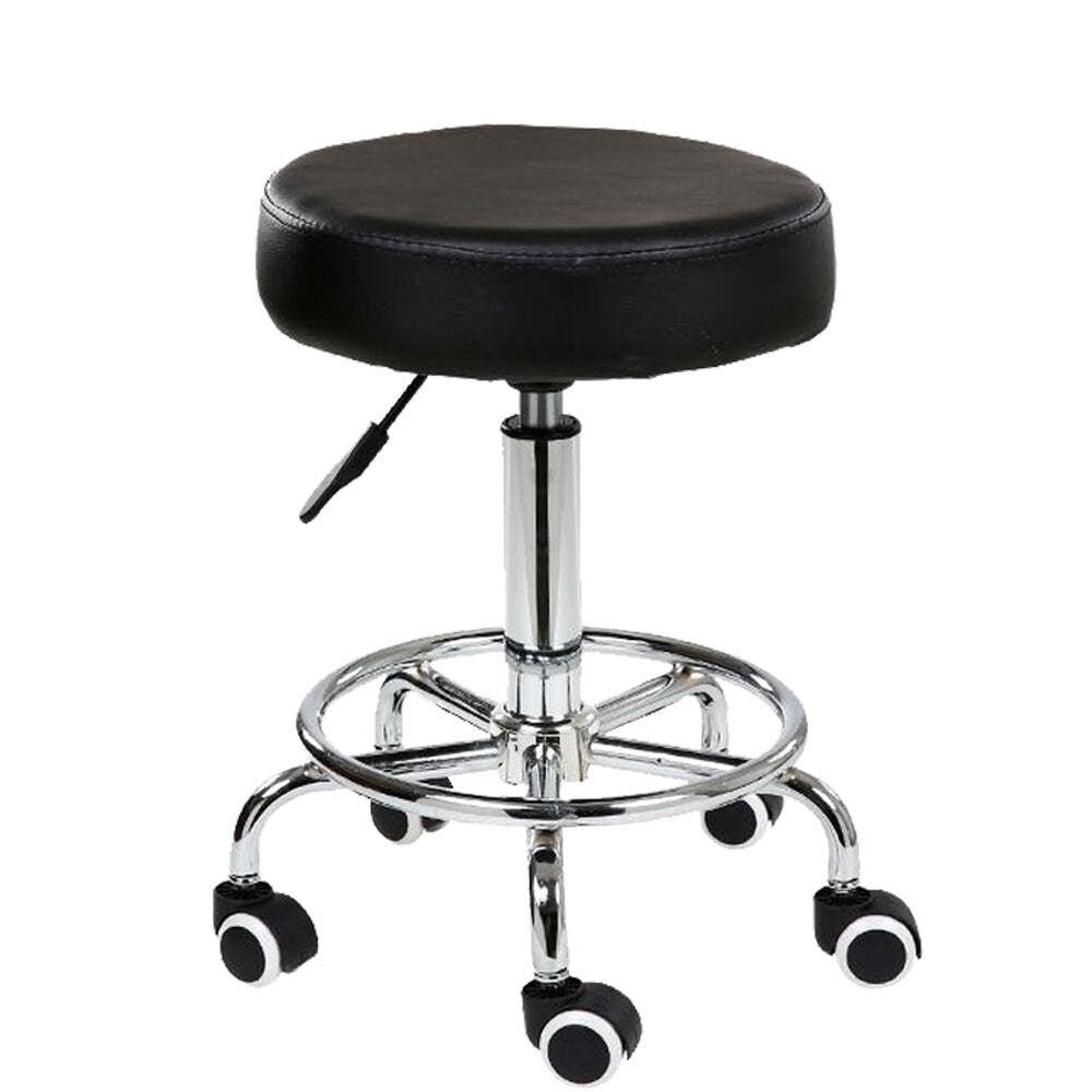 Salon Chair Bar Swivel Stool Office Roller Wheels Portable Height Adjust Leather BS8401 Salon Chair Bar Swivel Stool Office Roller Wheels Portable Height Adjust Leather BS8401