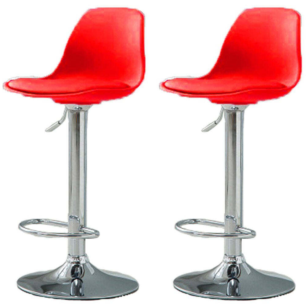 Bar Stools Kitchen Bar Stool Leather Barstools Swivel Gas Lift Counter Chairs x2 BS8402 Black Bar Stools Kitchen Bar Stool Leather Barstools Swivel Gas Lift Counter Chairs x2 BS8402 Black
